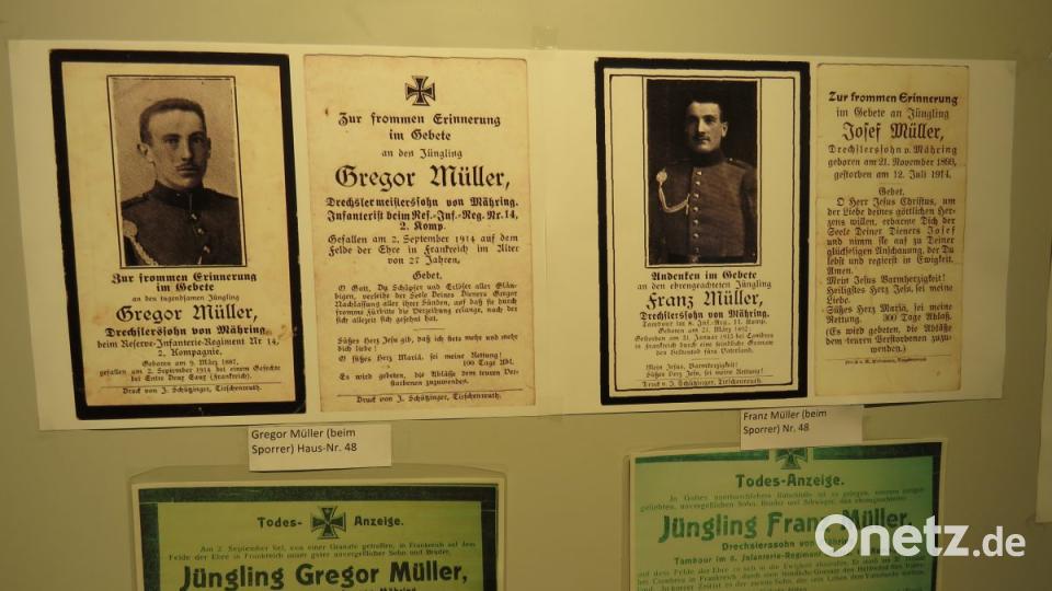 Zwei Brüder, die jung sterben mussten. Sie hatten in Mähring keine Zukunft, weil der Krieg sie holte. Bild: ubb