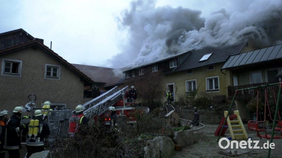 Brand auf einem Bauernhof in Wetzldorf Bild: rw