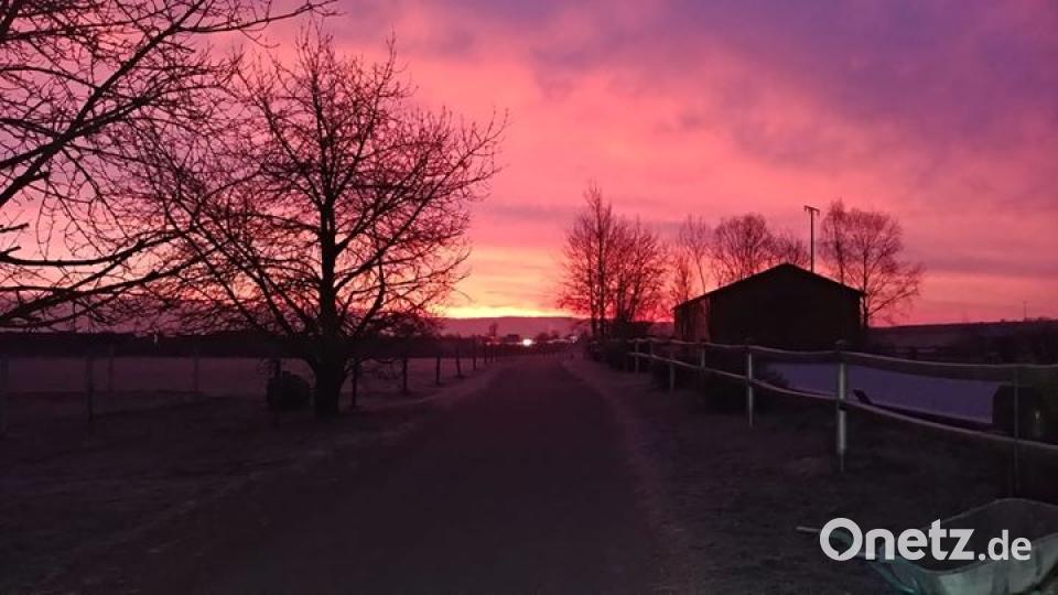 Lila Wolken über der Oberpfalz. Bild: Jan Braunreiter