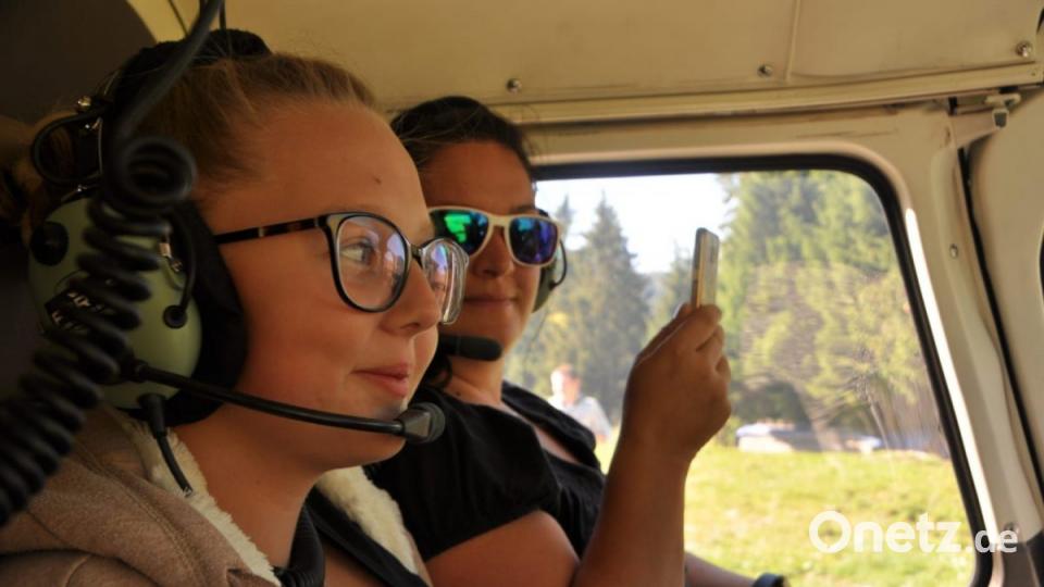 Flug im Hubschrauber. Bild: exb