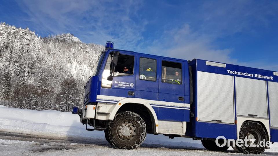 THW Amberg im Schnee-Einsatz. Bild: Andreas Triller