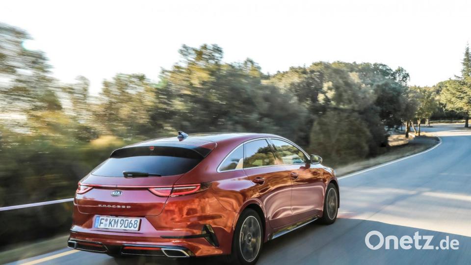 Der Blick so seitlich von hinten zeigt erst richtig das dynamische Design des Koreaners. Bild: Kia