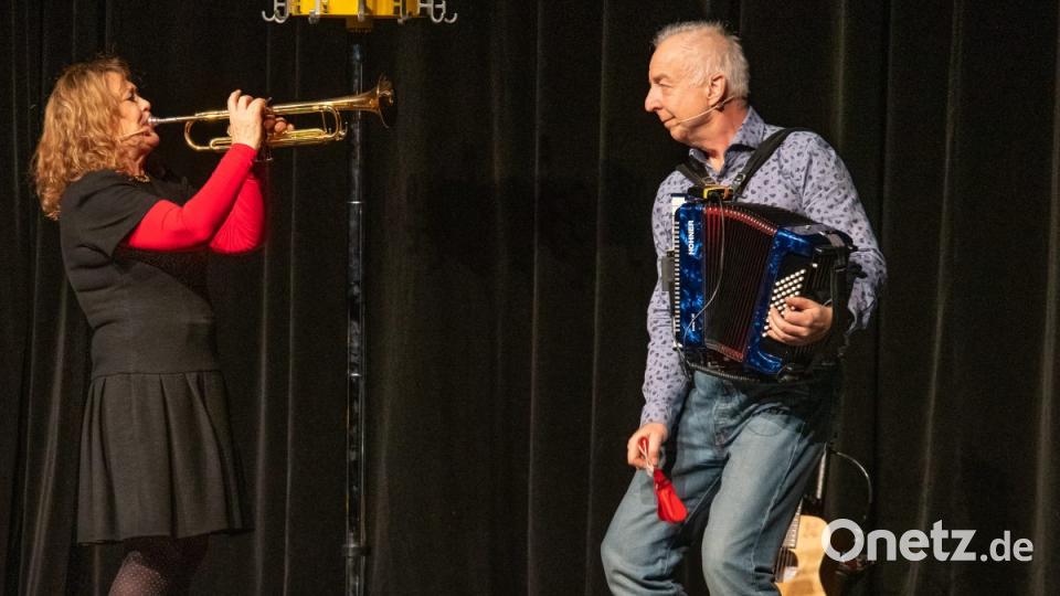 Nicht nur musikalisch beweisen die zwei ihr Talent Bild: chl