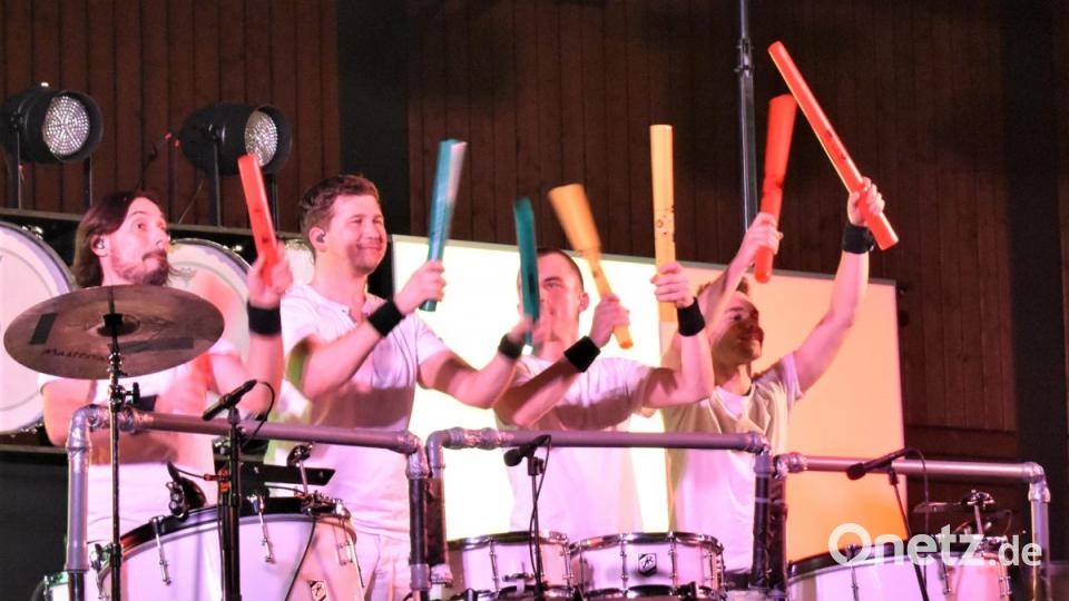 Die DRUMSTARS in Aktion beim Percussionkonzert in der Grafenwöhrer Stadthalle. Bild: rgr