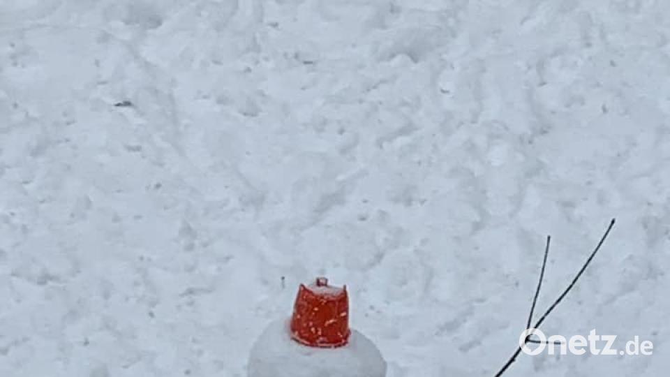 Der Schneemann freut sich, wenn es kalt bleibt. Bild: Bruna Wagner