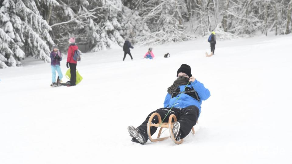 Winterwandertag des Erasmus-Gymnasiums in Sitzambuch Bild: Petra Hartl
