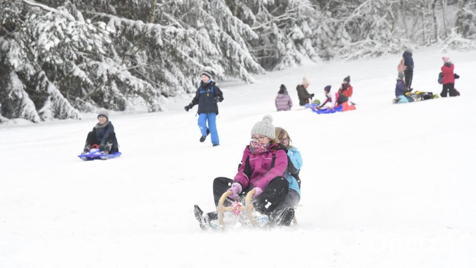 Winterwandertag des Erasmus-Gymnasiums in Sitzambuch Bild: Petra Hartl