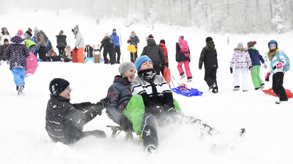 Winterwandertag des Erasmus-Gymnasiums in Sitzambuch Bild: Petra Hartl