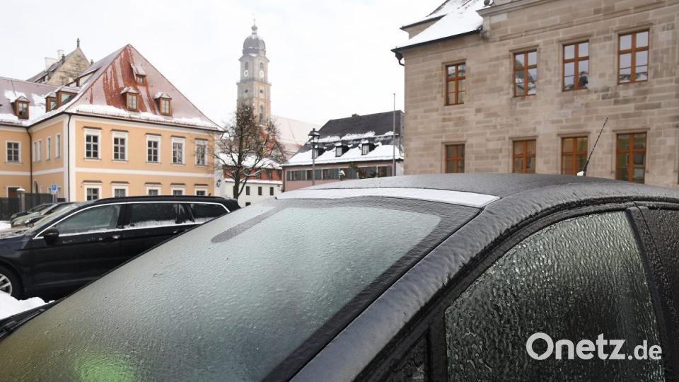 Glatteis in Amberg Bild: Petra Hartl