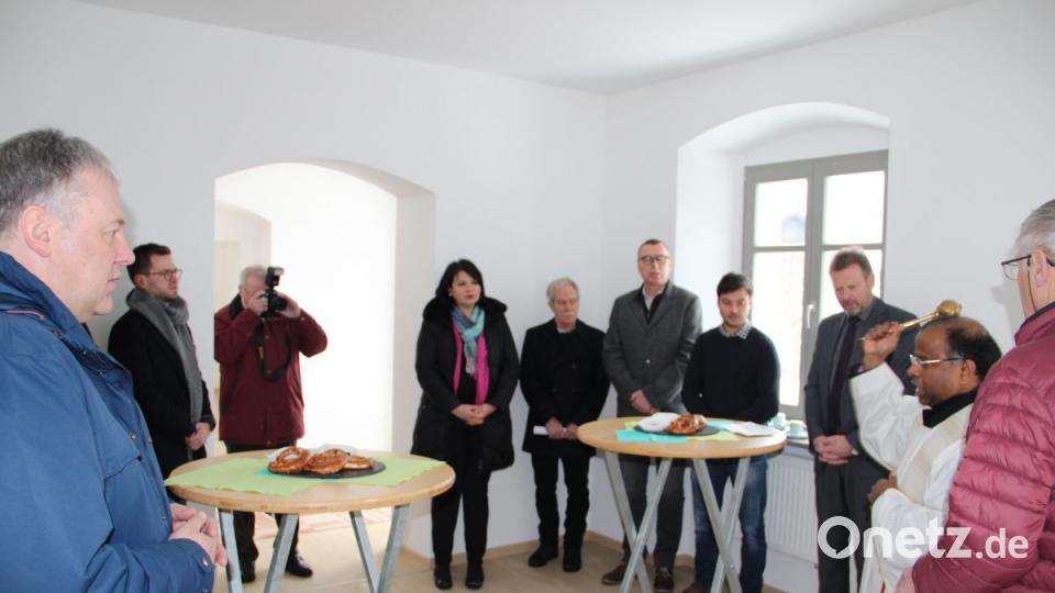 Zur Einweihungsfeier war auch Landrat Richard Reisinger (links) gekommen.- Bild: upl