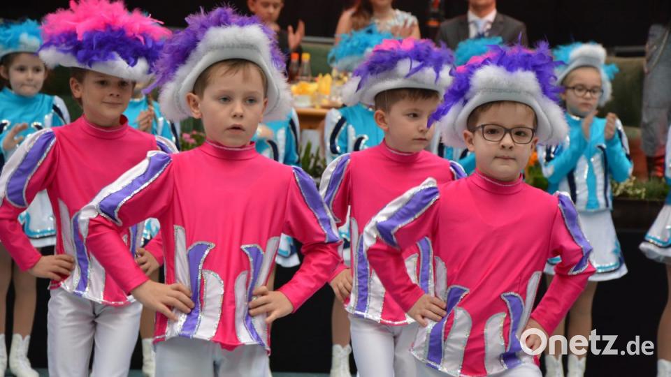 Die vier Jungs der Kindergarde des Mitterteicher Gaudiwurms. Bild: jr