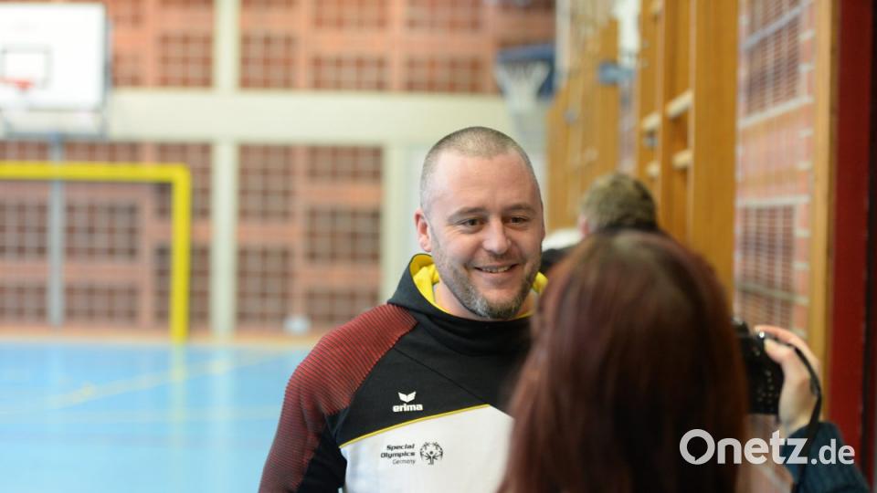 Wie läuft ein Training der Lebenshilfe Basketballer in Amberg ab? Oberpfalz-Medien war dabei. Bild: brü