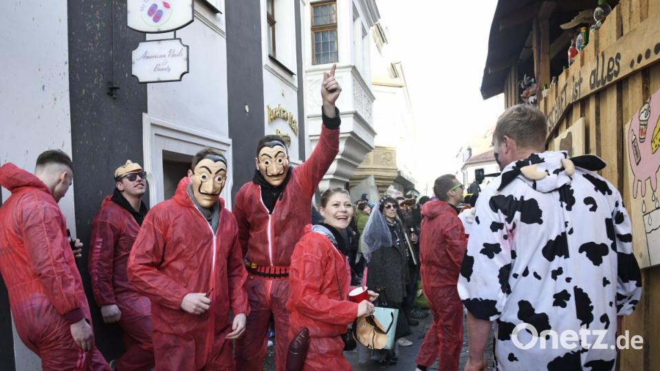 Der Ostbayerische Faschingszug schlängelt sich durch Amberg Bild: Petra Hartl