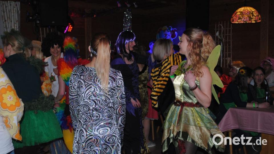 Bunt, frech, friedlich - der Weiberfasching in Ilsenbach war wieder ein Highlight für &quot;Weiber uns solche die es gerne wären&quot; Bild: gag