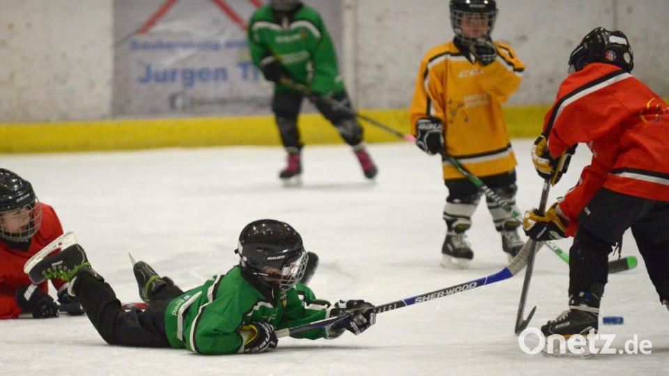 Gut besucht: Das Jugendtraining des ERSC Amberg Bild: ref