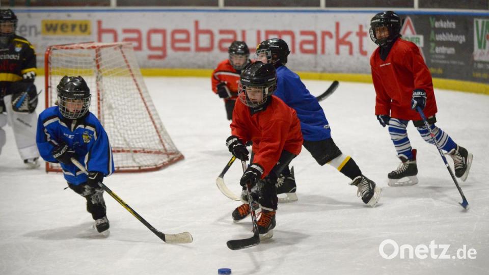 Gut besucht: Das Jugendtraining des ERSC Amberg Bild: ref