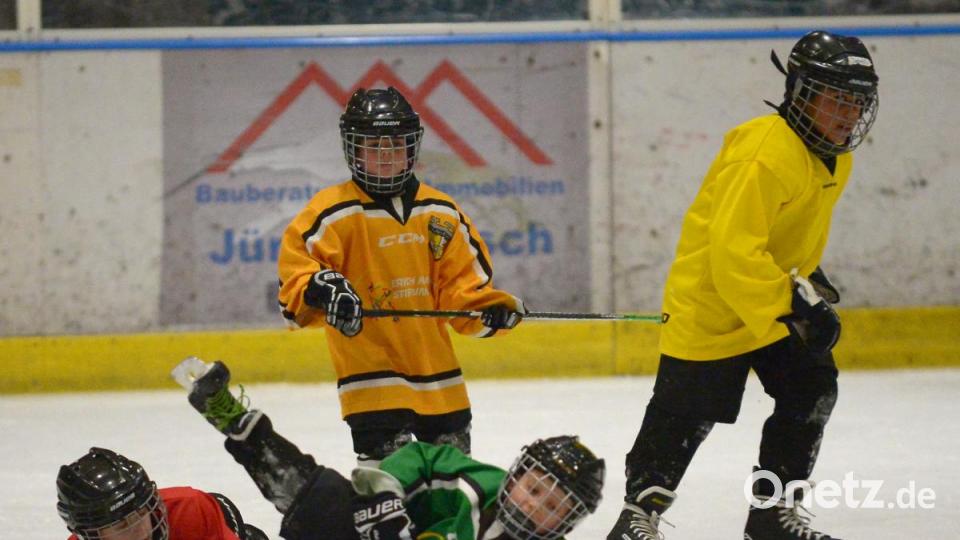 Gut besucht: Das Jugendtraining des ERSC Amberg Bild: ref