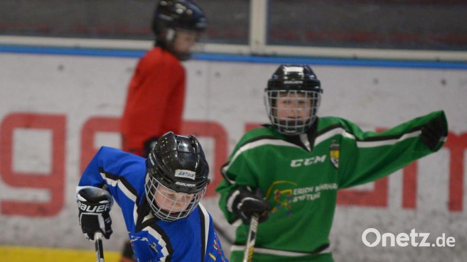 Gut besucht: Das Jugendtraining des ERSC Amberg Bild: ref