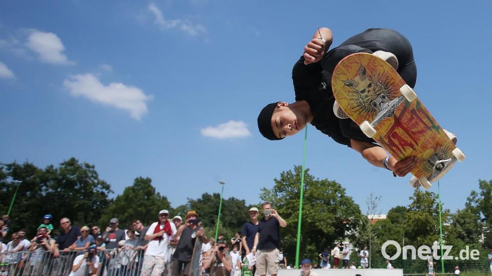 Neu dabei ist bei den Olympischen Sommerspielen 2020 in Tokio Skateboard. Bild: David Young/dpa