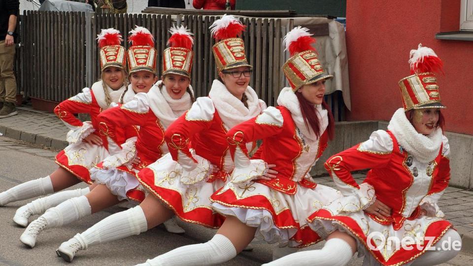 Die Prinzengarde der Rot-Weiß-Gold Rieden war für die Zuschauer ein Augenschmaus. Bild: sön