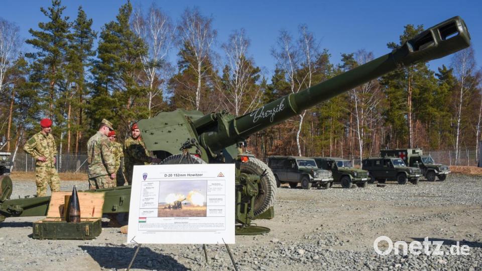 Ein italienisches Artilleriegeschütz bei der Übung Dynamic Front 19 auf dem Truppenübungsplatz Grafenwöhr. Bild: U.S. Army photo by Markus Rauchenberger