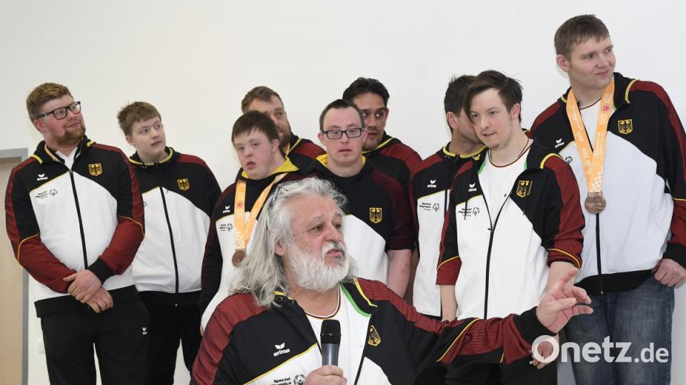 Empfang für die Sportler, die zu den Special Olympics nach Abu Dhabi geflogen sind. Bild: Petra Hartl