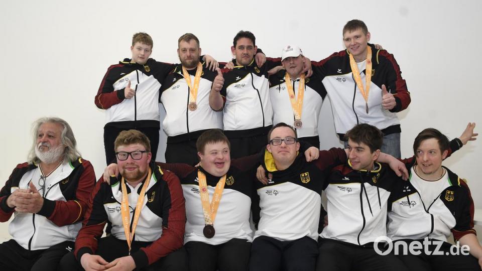 Empfang für die Sportler, die zu den Special Olympics nach Abu Dhabi geflogen sind. Bild: Petra Hartl