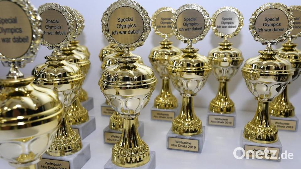 Empfang für die Sportler, die zu den Special Olympics nach Abu Dhabi geflogen sind. Bild: Petra Hartl