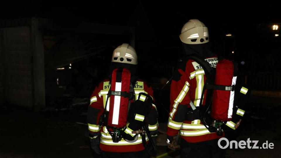 Am späten Freitagabend brannte im Kemnather Ortsteil Fortschau eine Garage. Bild: rw