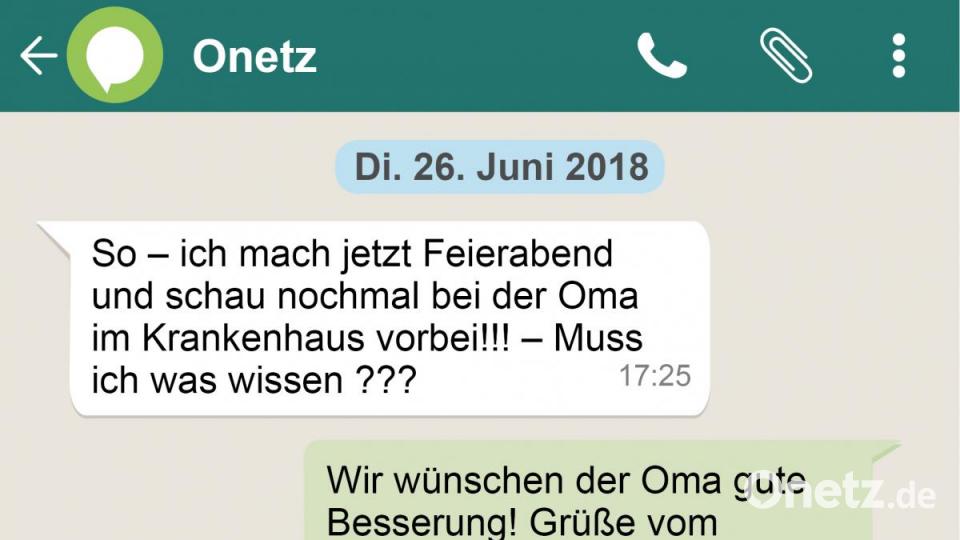 Immer wieder erreichen unsere Onetz-Redaktion Nachrichten per Whatsapp, die eigentlich für jemand anderen bestimmt sind. Bild: nt/az