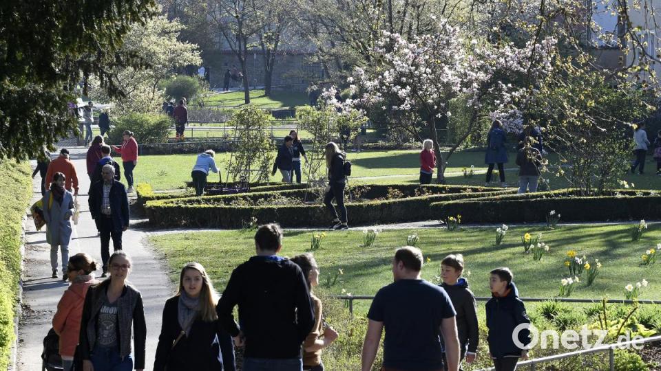 In der Amberger Altstadt waren am Karsamstag 87 Ostereier versteckt. Die Menschen drehten das gesamte Amberger Ei einmal um. Bild: Petra Hartl