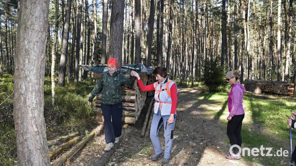 Balancieren auf Baumstämmen - eine von vielen sportlichen Möglichkeiten, die der Wald bietet. Bild: Petra Hartl