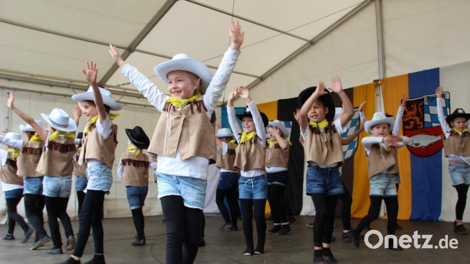Die &quot;Little Dancers&quot; der SV Tanzmädels aus Grafenwöhr begeisterten mit dem Showtanz Wilder Westen. Bild: lep