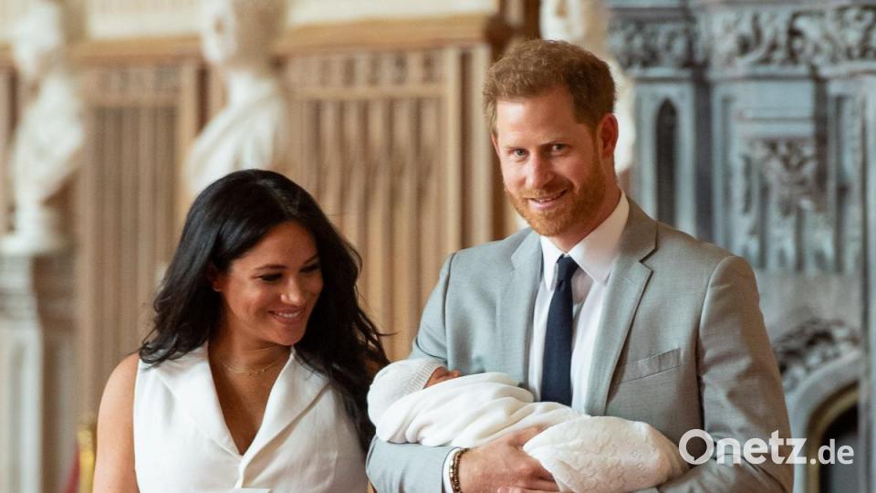 Die glücklichen Eltern Prinz Harry und Herzogin Meghan mit ihrem Sohn. Bild: Dominic Lipinski/PA Wire/dpa
