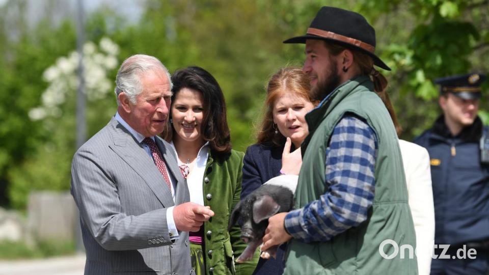 Prinz Charles und Camilla beim Besuch in Bayern. Bild: Matthias Balk/dpa