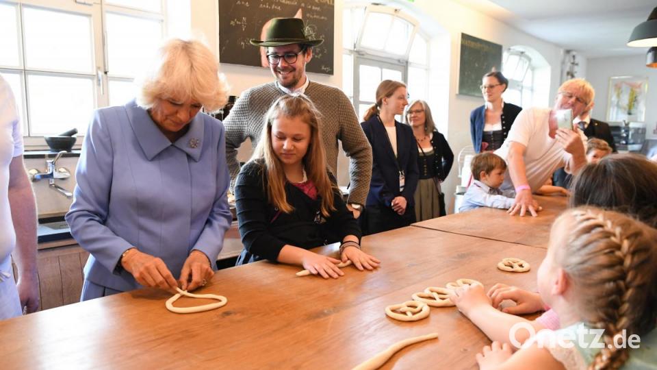 Prinz Charles und Camilla beim Besuch in Bayern. Bild: Matthias Balk/dpa