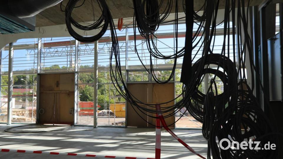 Die Arbeiten am Krankenhaus-Neubau sind in vollem Gange. Bild: Gerhard Götz