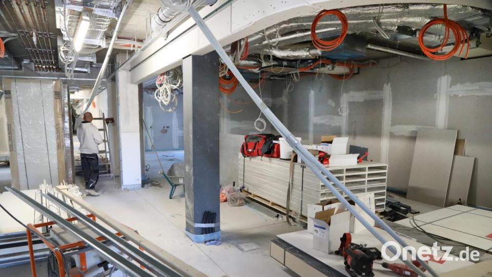 Die Arbeiten am Krankenhaus-Neubau sind in vollem Gange. Bild: Gerhard Götz