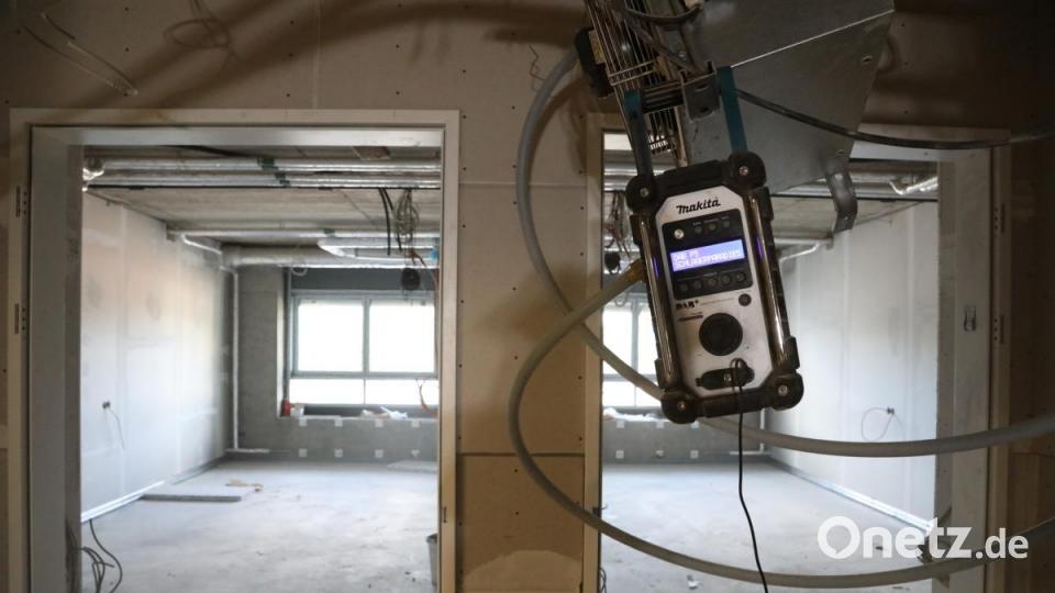 Die Arbeiten am Krankenhaus-Neubau sind in vollem Gange. Bild: Gerhard Götz