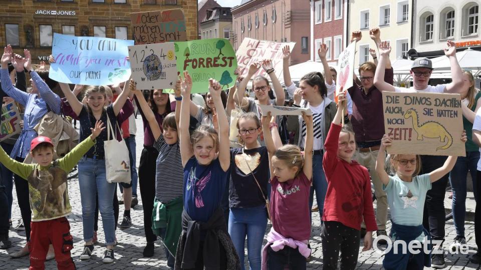 Etwa 300 Leute kamen zur vierten Amberger Klima-Demo. Bild: Petra Hartl