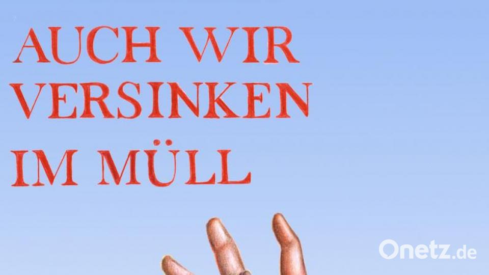 &quot;Auch wir versinken im Müll&quot;: Wenn der Müllberg weiterwächst, dann bleibt von Europa wenig übrig. Bild: Buntstiftzeichnung von Anastassiya Goida (18), 11. Klasse