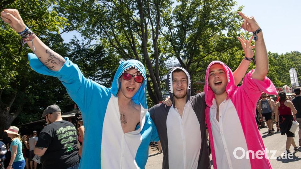 Zum Auftakt am Freitag feiern Zehntausende Fans bei &quot;Rock im Park&quot;. Bild: Daniel Karmann/dpa