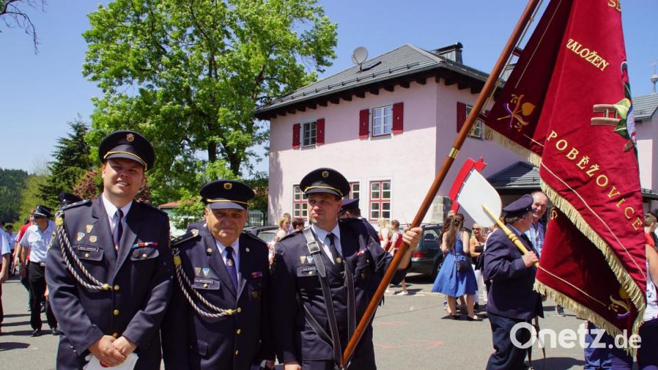 Die Abordnung der Feuerwehr Pobecovize. Bild: mmj