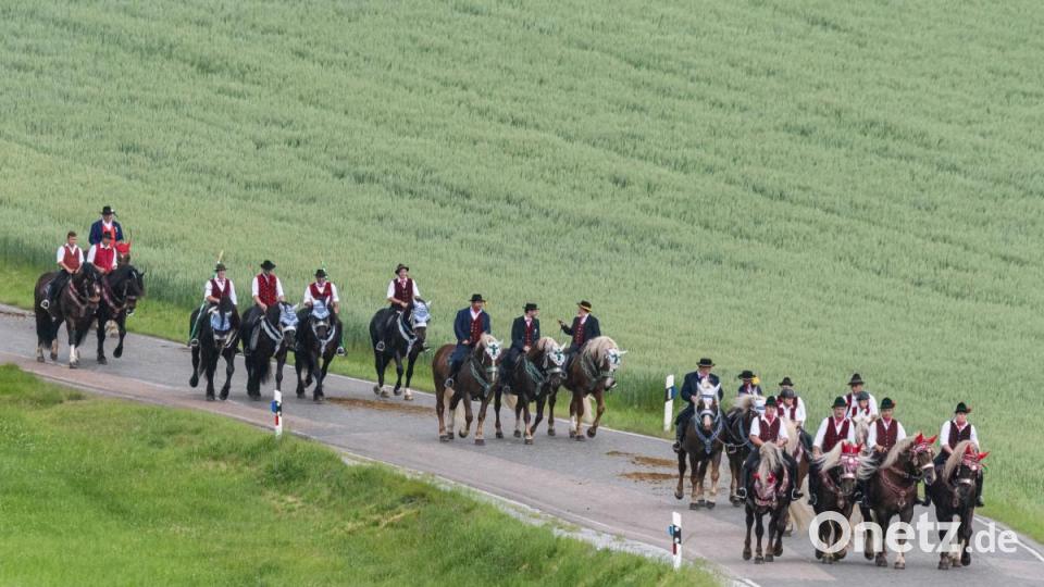 Der Kötztinger Pfingstritt gehört zu den ältesten Brauchtumsveranstaltungen in Bayern. Bild: Armin Weigel/dpa