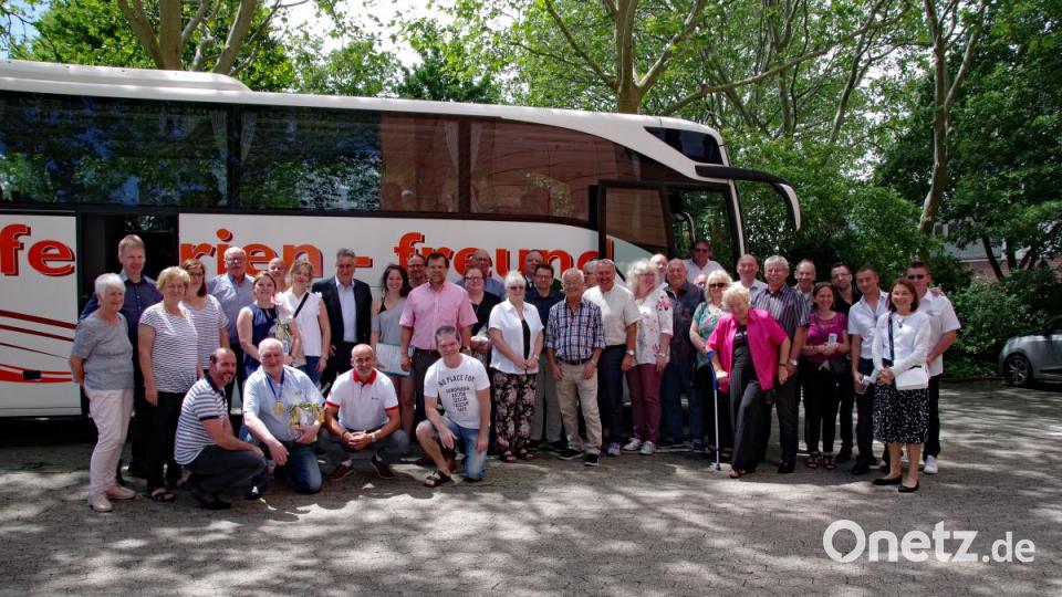 Die Delegation aus Sulzbach-Rosenberg mit Vertretern der Stadt Eschweiler und der anderen Partnerstädte. Bild: müb