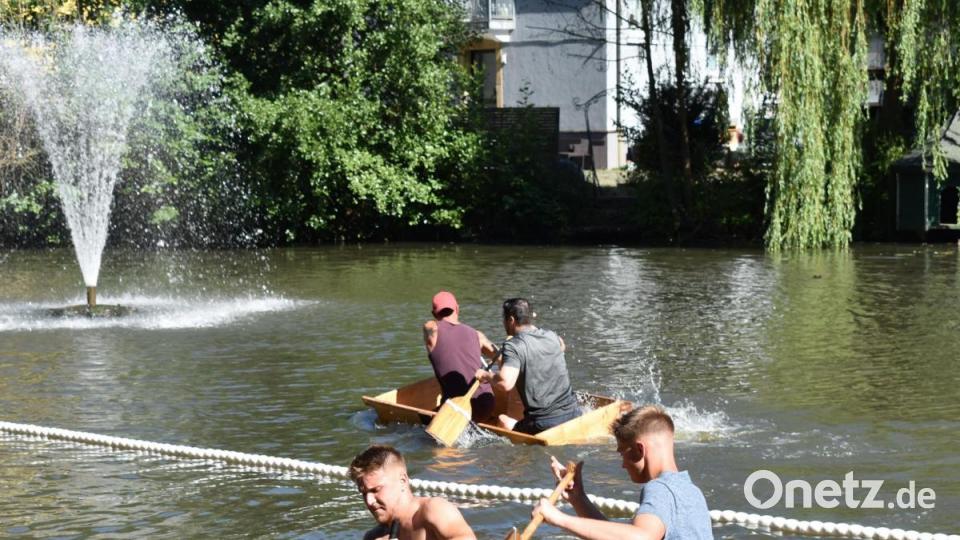 Sautrogrennen auf dem Stadtweiher Bild: rgr