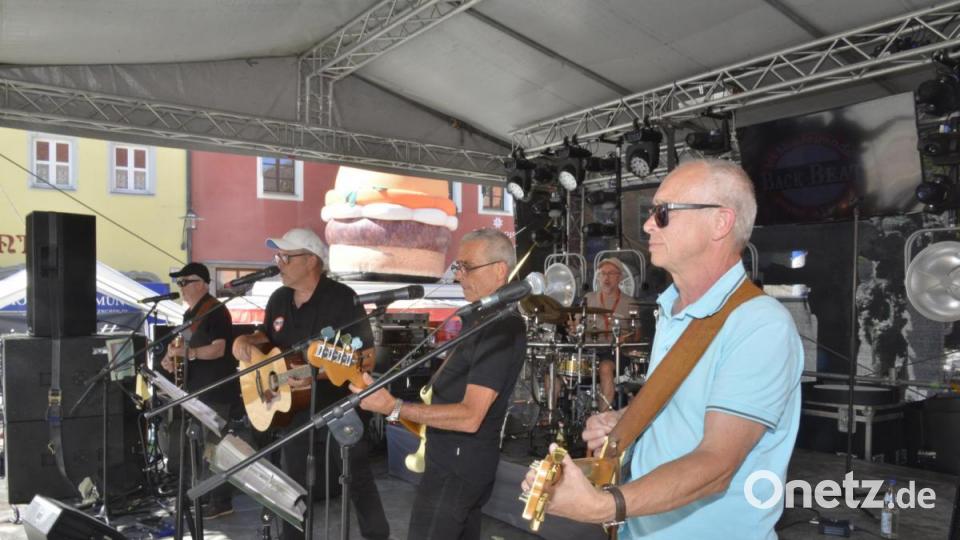 Auch am Sonntag feierten die Besucher bei bestem Wetter am Weidener Bürgerfest. Bild: Karin Wilck