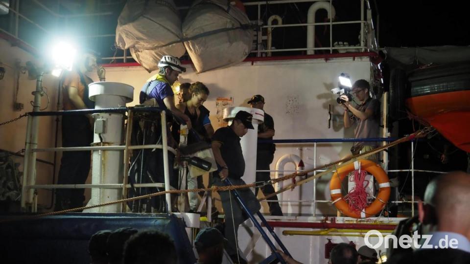 Das Foto zeigt Carola Rackete aus Kiel, deutsche Kapitänin der „Sea Watch 3“. Foto: Selene Magnolia/Sea Watch Bild: Selene Magnolia