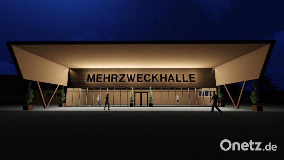 Entwürfe zur Halle der Firma Lippert in Eschenbach vom Architekturbüro Günther Lenk. Grafik: Architekturbüro Günther Lenk