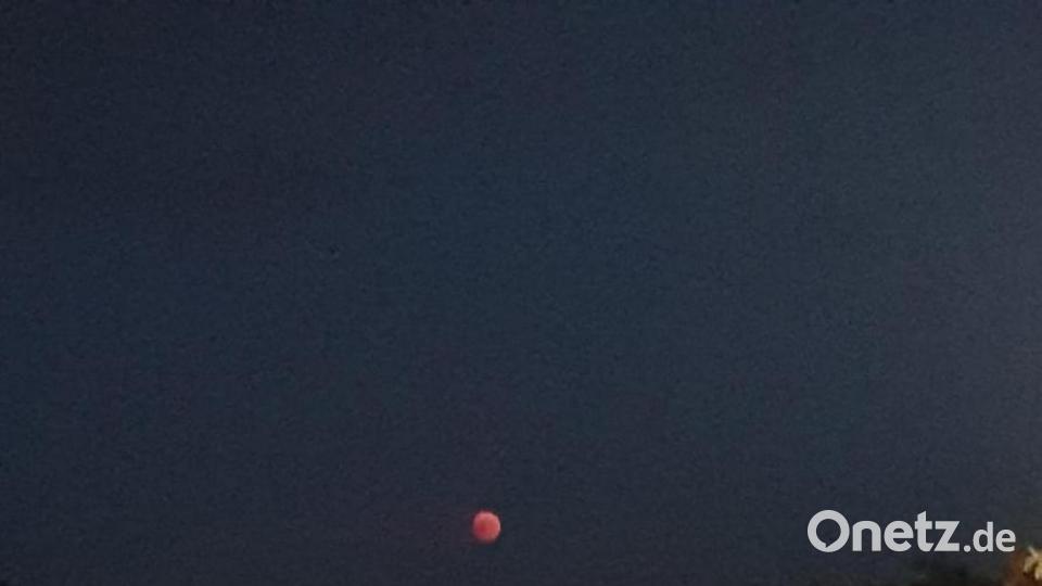 Mondfinsternis vom Mariahilfberg in Amberg aus Bild: Ann-Kathrin Zintl